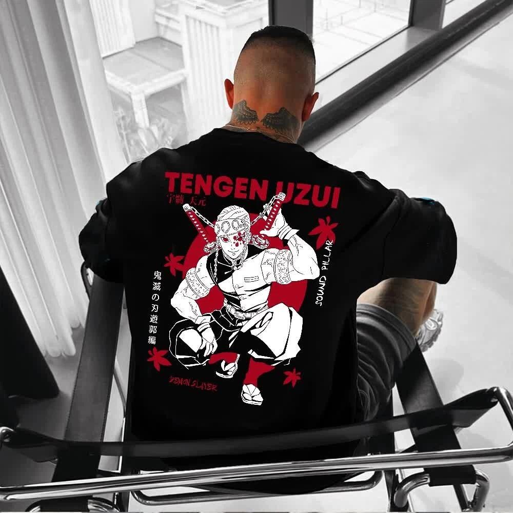 Demon Slayer Uzui Tengen Anime Manga T-Shirt Tee Costumes Polyester Unisex L