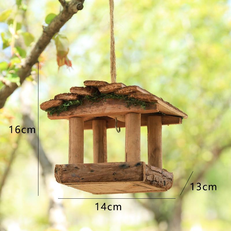 

Деревянный отель для насекомых, гнездовой домик, пчелиный, подвесной, из коры, садовый декор, ящик для насекомых, гнездование Style A
