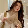 New Autumn/Winter Plush Warm Scarf for Girls Cute Korean Fashion Imitation Rabbit Fur Scarf Thickened Outdoor Windproof Scarfs