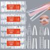 256pcs Nail Sandwich Dual Form Nail Tips Quickly Building Gel Form Nail System Full Cover Tips Quick Building Mould