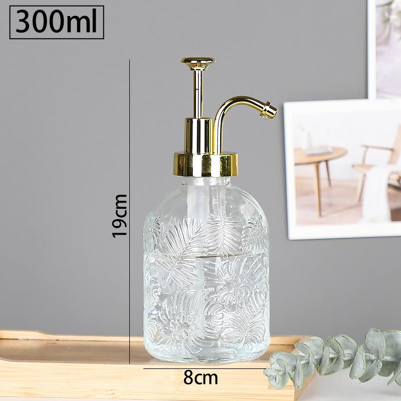 

Стеклянный дозатор для мыла, дозатор для шампуня и геля для ванной комнаты, прозрачный сменный флакон, контейнер для лосьона, бутылка с пресс-насосом