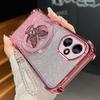 Honor400 Butterfly Holder Lanyard Chain Case For Huawei Honor 400 Pro Lite Plating Shockproof Silicone Stand Cover Honor400pro