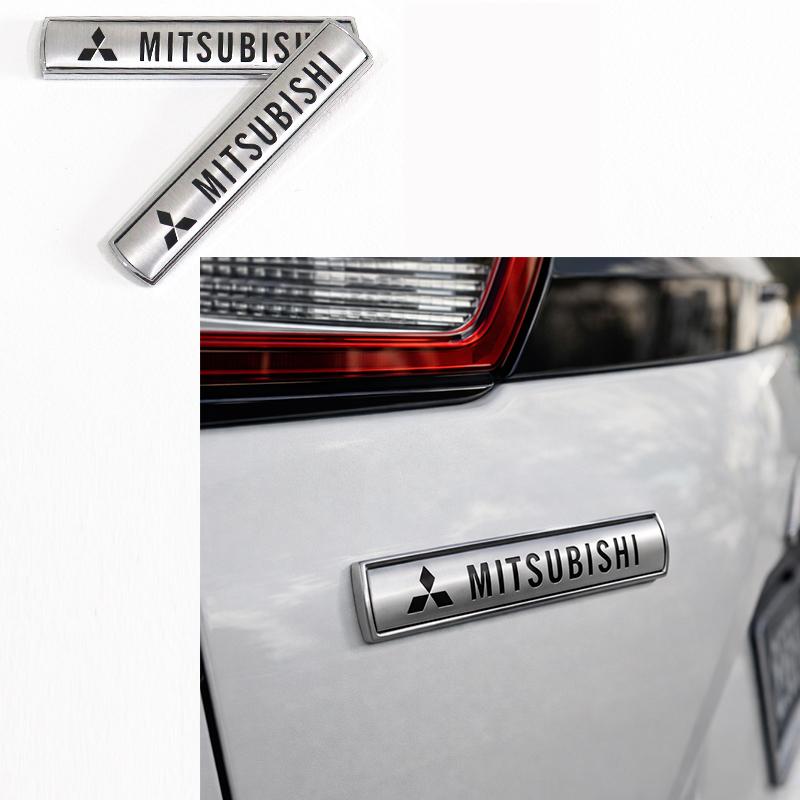 

1pcs Mitsubishi metal Car Fender side logo Car door Rear Bumper tail door Emblem car door Car emblem sticker styling Accessories 1pcs Fender side