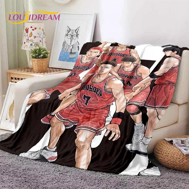 

Мягкие одеяла с рисунком баскетбола Slam Dunk в стиле аниме, сохраняющие тепло, удобные одеяла для пикника, кровати, дивана, дома, спальни 30x40inch