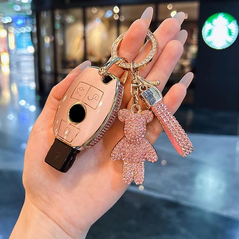 Keycase for Mercedes Benz C E A B S Class GLE GLA GLB GLC GLS AMG Car key bag exquisite durable car interior car accessories