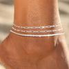 Stylish Waterproof Layered Ankle Bracelets 2/3Pcs for Women Ideal for Beach and Weekend Getaways