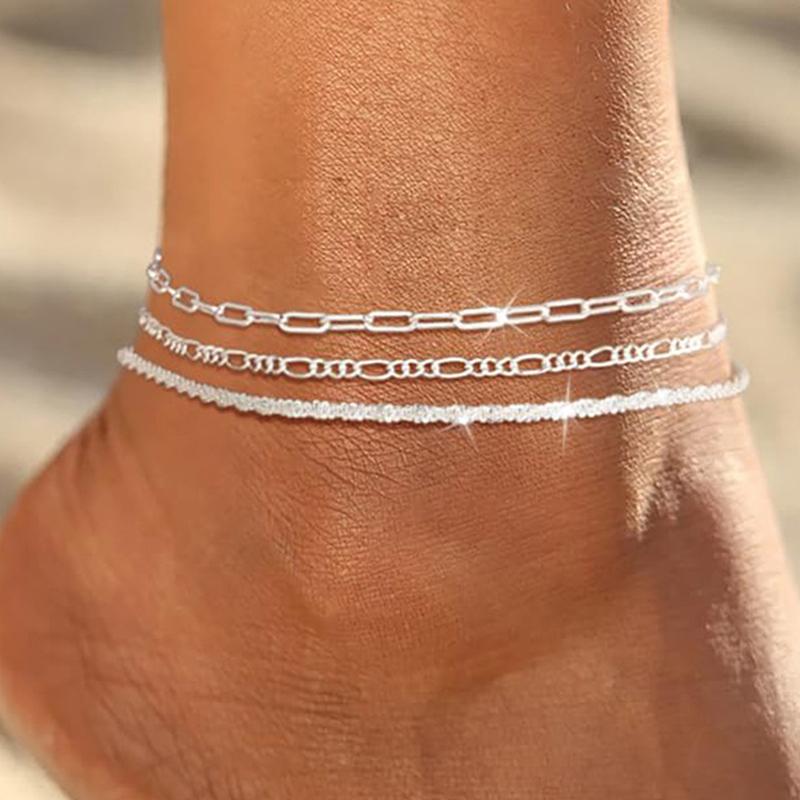 Stylish Waterproof Layered Ankle Bracelets 2/3Pcs for Women Ideal for Beach and Weekend Getaways