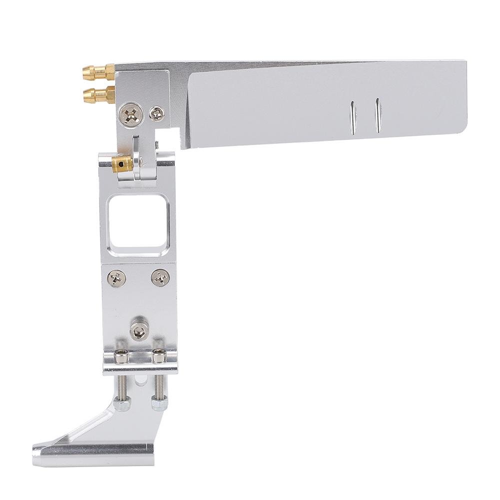 110mm Aluminum Water Absorbing Steering Rudder with 4mm Support Shaft Tail for Cat RC Jet BoatSilver