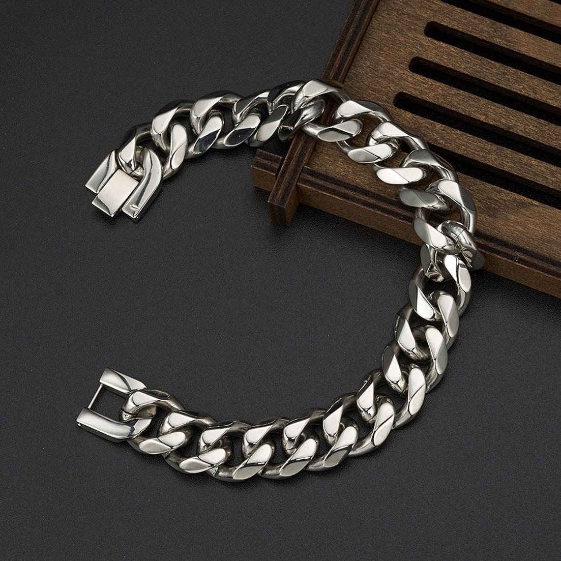 

Yuji Stainless Steel Men s Cuban Chain Titanium Hip Hop Viking Bracelet