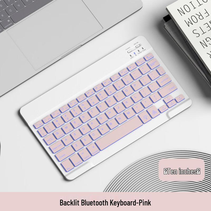 OLOEY 10-inch RGB Backlit Portable Bluetooth Keyboard