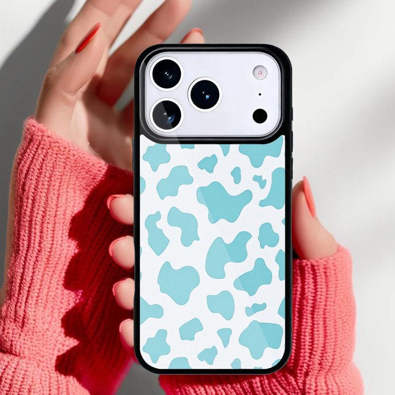 Cow Pattern Phone Case for iPhone 17 16 15 14 13 Pro Max Back Cover for 12 11 Pro Coque