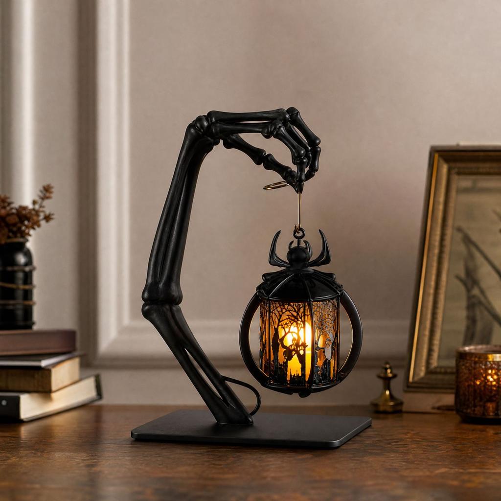 Hand Hanging Candle Holder for Halloween Gothic Party Decor