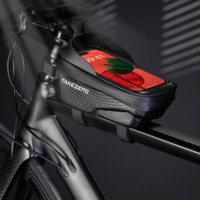 Touch Screen Bicycle Frame Top Tube Bag Hard Shell Case Waterproof Upper Tube Pannier Storage Pouch Cycling Accessories