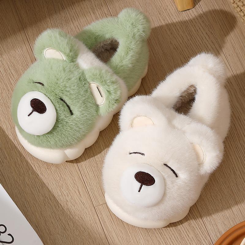 Cotton Slippers Women's Winter Bag with Cute Anti Slip Thick Sole and Warm Velvet for Home Use Wearing Plush Cotton Shoes for Women's Winter Style