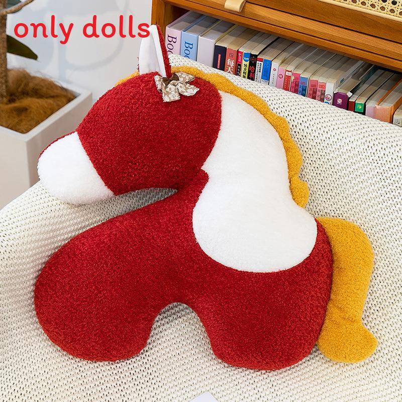 

Year Of The Horse Plush Toy For Lounge Decor And Seasonal Gift червоний