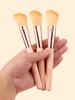 3pcs Portable Blush Brush, Conture Brush, Facial Soft Bristle Makeup Brush, a Multi-functional Makeup Tool for Beginners