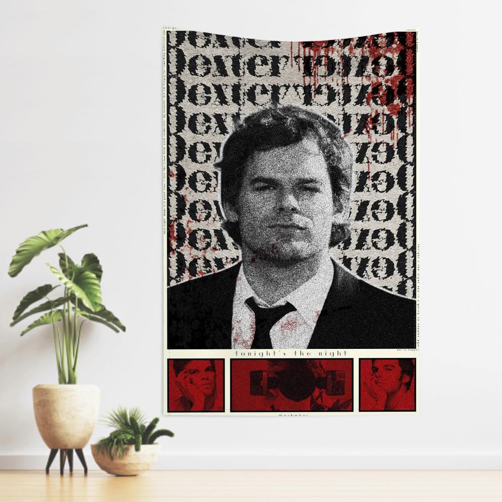 DDexters Movie Morgan Tapestry Room Decor Wall Cloth Party Hanging Background Room Decor Baby Room