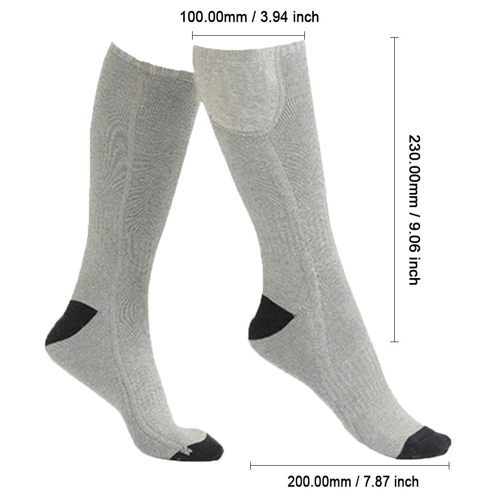 Elektrische Heizsocken 3 Temperaturstufen Winterheizsocken Kältefest Winter Warm Thermosocken zum Radfahren Camping Skaten