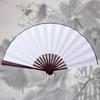 10 Zoll Faltfächer Hand Seidenstoff DIY Chinesischer Faltfächer Holz Bambus Antike Faltfächer DIY Kalligraphie Malerei