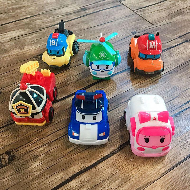 High-quality Robocar Poli Roy Amber Transformers Robot Action Figures Car Bus Set