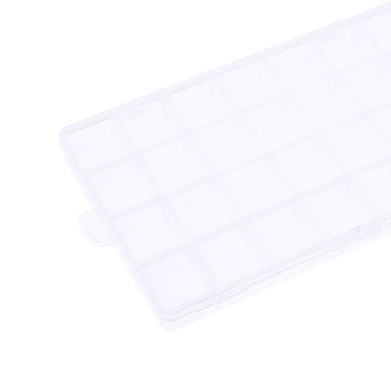 24/15/28 Grids Transparent Plastic Embroidery Floss Storage Box Floss Bobbins Storage Organizer Diy Cross Stitch Sewing Tools
