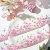 5 Floral Washi Tape Pet Tape Set Flowers Butterfly Scrapbook Junk Journal Supplies,Transparent Decorative Tape Sticker DIY For Art Crafts Bullet