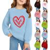 Mädchen Rundhals-Pullover für Kinder Bedruckte Baby-Oberteile Valentinstag