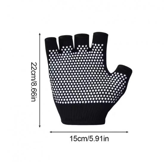 1 Pair Women Half Finger Anti Slip Yoga Gloves Pilates Cycling Fitness Aerial Yoga Training Protective Gloves Sports Accessories 6