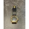Used DIESEL Watch Gold Black Leather Strap
