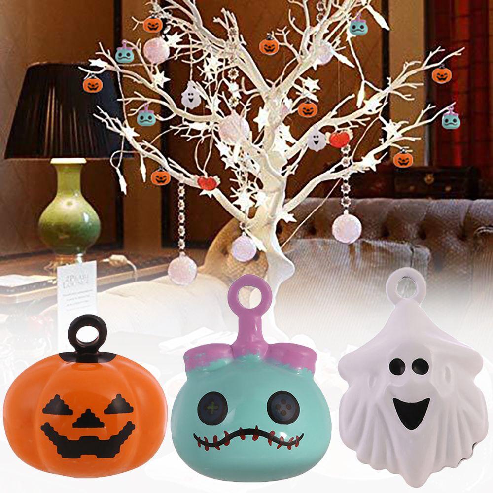 10PCS Gift DIY Accessories Party Supplies Jingle Bells Decoration Beads Halloween Bell Pendants Pumpkin Ghost