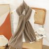 Women's 100% Pure Cashmere Scarf - Autumn/Winter Wheat Ear Knit, High-Grade Korean Style, Versatile, and Warm.