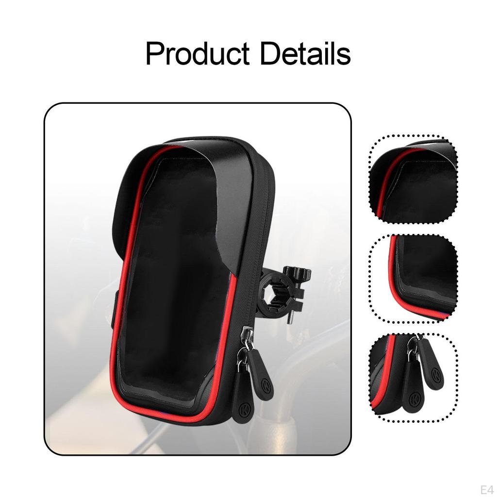 Bicycle Phone Holder with Handlebar Attachment, Waterproof Case for Outdoor Use