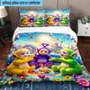 3PCS Teletu-bbies Celebrate Pride 3pcs Bedding,Including 3PCS Duvet Cover And 2pcs Pillowcases Perfect for Christmas,Ideal for Bedroom, Dormitory