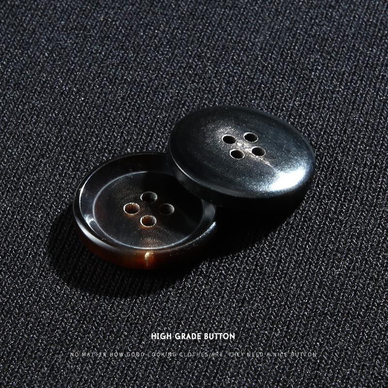 Botões de Chifre Real de Alta Qualidade para Fatos Masculinos e Femininos, Fatos, Botões de Calças, Casaco Redondo Versátil, Botões com Padrão para Casaco