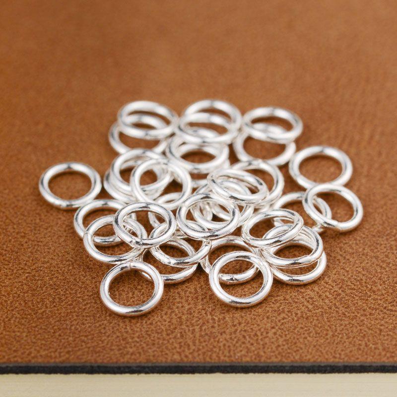 

Серьги из серебра 925 пробы DIY Соединитель Украшение Аксессуары Сломанное кольцо 0.7x 4mm silver closed ring 10