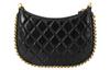 Chanel 23B Black Quilted Lambskin Gold Buckle Chain Hobo Shoulder Underarm Crossbody Handbag Women Bag