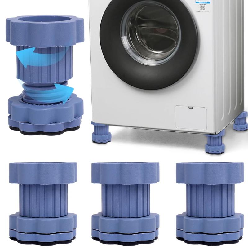 4Pcs Multi-Functional Washing Machine Shockproof Pad Adjustable Anti-Slip Anti Vibration Mat Universal Furniture Foot Pad