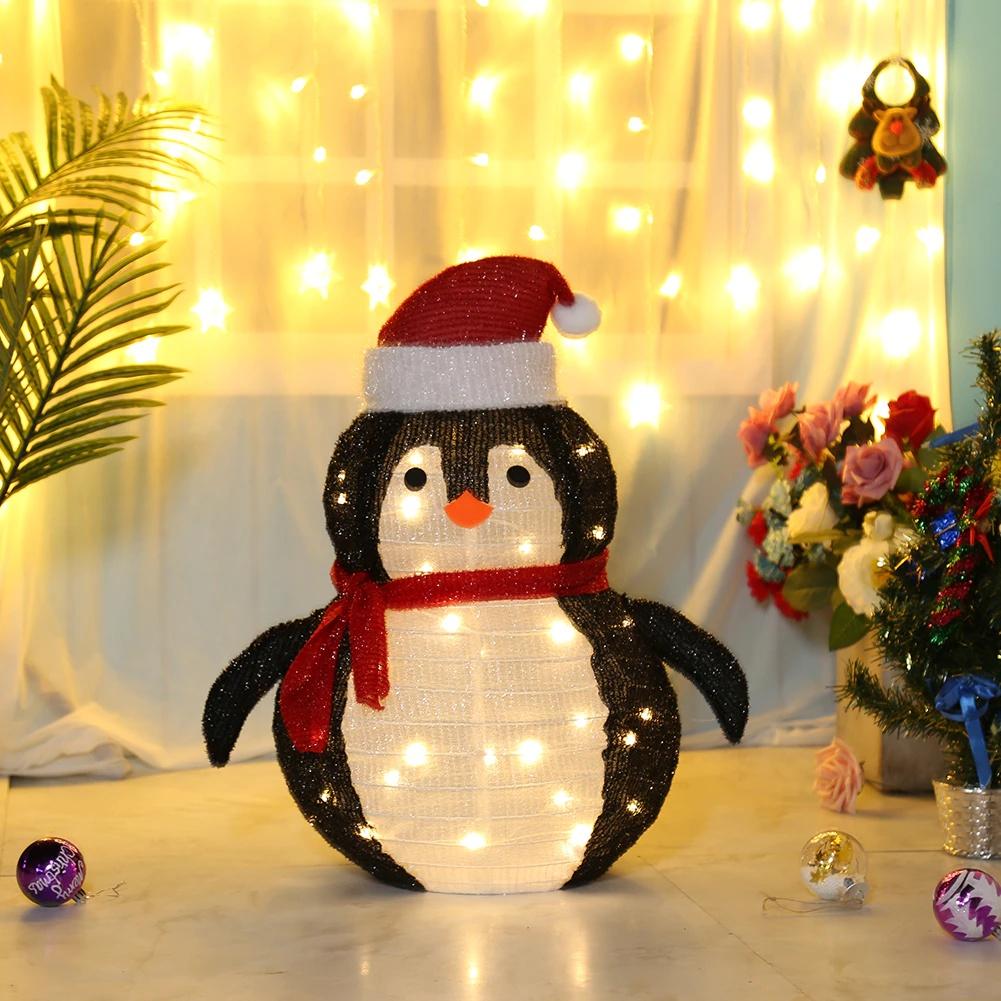 Christmas Snowman Foldable Lantern for Outdoors Courtyard Garden Decoration Landscape Lawn Lamp Home Party Ornaments Christmas Lights