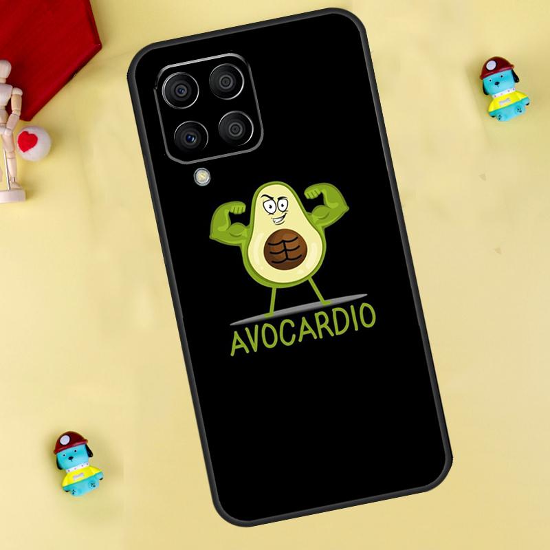 Süße Cartoon-Avocado Fitness-Hülle für Samsung Galaxy M35 M55 M15 M11 M12 M13 M14 M06 M16 M36 M56 M31 M53 M32 M52 M34 M54