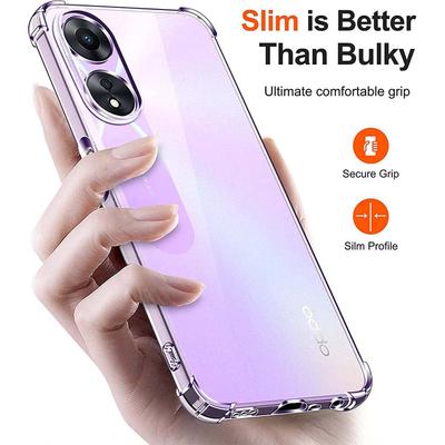 Anti-Drop Aigbag Crystal Soft Clear Transparent Phone Case Cover For OPPO A18 A38 A58 4G A78 A98 A79 5G A57 A57S A77 A77S RENO 8T 10 Pro