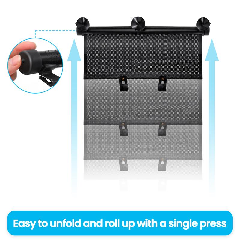 2 Stück Auto Sonnenschutz Für Seitenfenster - UV Schutz Für Kinder & Babys