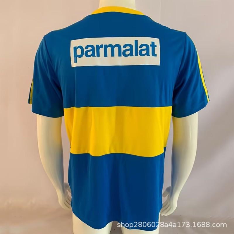 Retro Boca Juniors Classic Soccer Jersey Adult Short Sleeve Football Shirt Men Wear