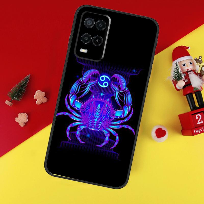 Neon Zodiac Signs Case For Oppo A78 A98 A18 A38 A58 A5 A6 Pro A54 A74 A94 A17 A57 A80 A60 A40 A96 A76 A16 A15