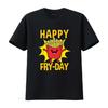 Happy Fry Day French Fries Lover T Shirt Vintage Washed Stylish Slightly Graphic Streetwear Unisex Versatile Breathable Soft