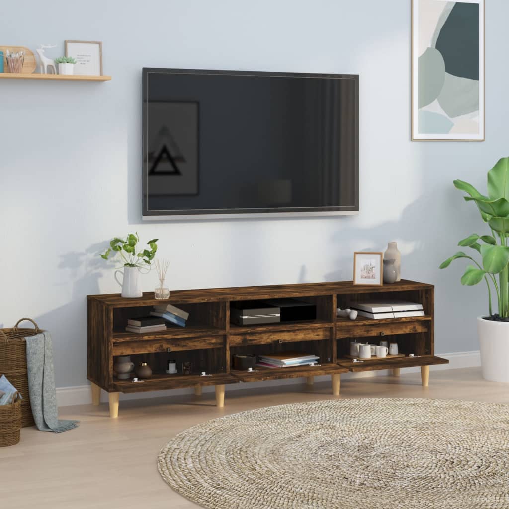 TV Cabinet Smoked Oak 150 x 30 x 44.5 cm Particleboard