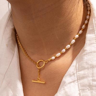316L Edelstahl OT Verschluss Perlenketten Armbänder Kreativ Trendig Elegant Nicht verblassend Hochzeitsschmuck Geschenke EL0101