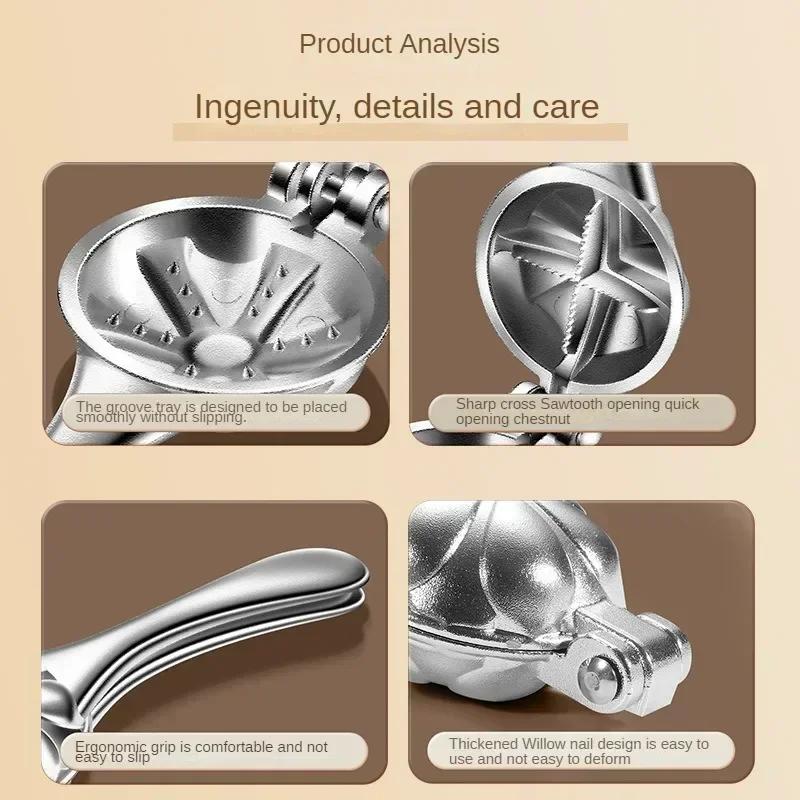 Chestnut Opener Machine Stainless Steel Quick Clip Walnut Pliers Chestnut Sheath Cutter Nut Cracker Sheller Kitchen Tool