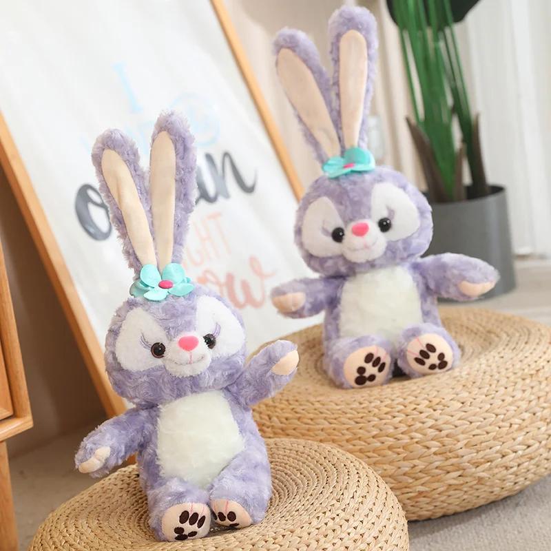 Non-Toxic Cartoon Stellalou Plush Toy Big Size Rabbit Stuffed Anime Plushies Cute Soothing Doll Room Decor Birthday Gifts Children