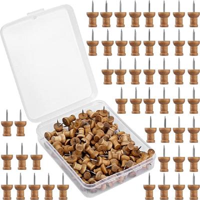 Wooden Pushpin with Storage Box Decorative Pushpin Wooden Pushpin Is Used for Decoration of Billboard Process Items