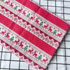 Burlap Cotton Linen Tablecloth with Snowflake & Deer Print